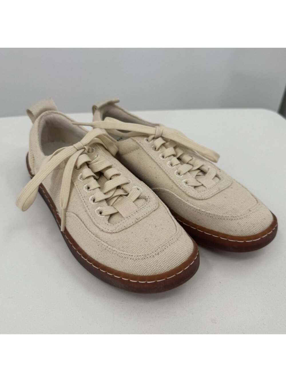 Everlane Tread Bare Sneaker size 6 Women's in Canvas Natural Lace-up Shoes
